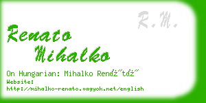 renato mihalko business card